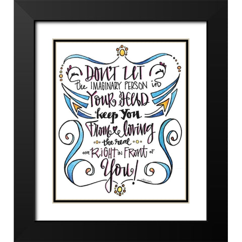 Imaginary Person Black Modern Wood Framed Art Print with Double Matting by Wieners, Valerie