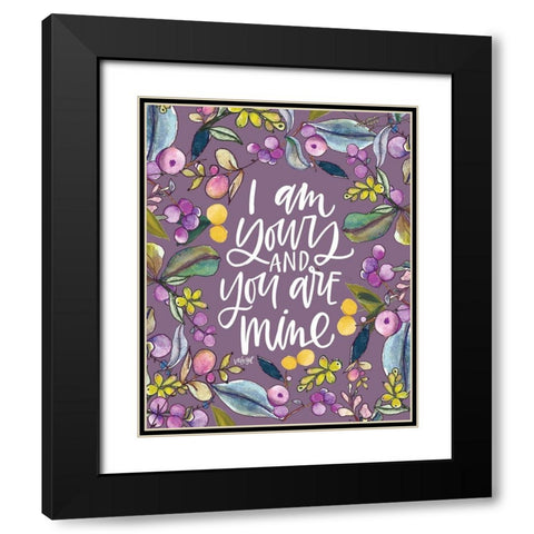 I Am Yours - Purple Black Modern Wood Framed Art Print with Double Matting by Wieners, Valerie