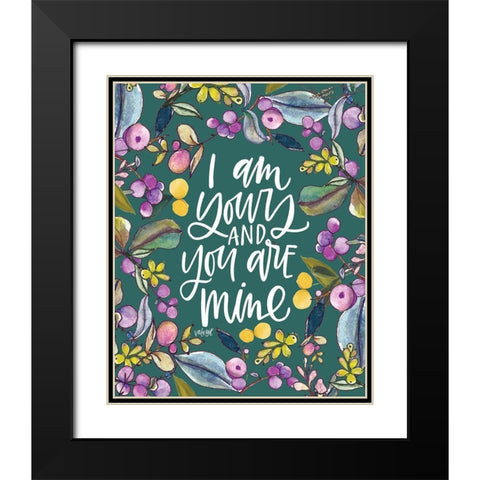 I Am Yours - Blue Black Modern Wood Framed Art Print with Double Matting by Wieners, Valerie