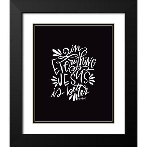Everything Black Modern Wood Framed Art Print with Double Matting by Wieners, Valerie