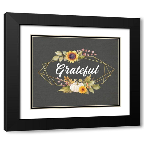 Grateful Black Modern Wood Framed Art Print with Double Matting by Wieners, Valerie