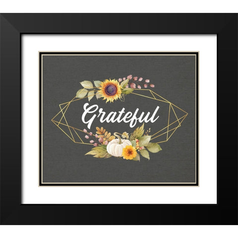Grateful Black Modern Wood Framed Art Print with Double Matting by Wieners, Valerie