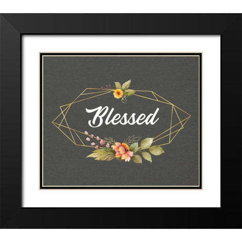 Blessed Black Modern Wood Framed Art Print with Double Matting by Wieners, Valerie