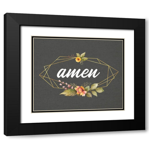 Amen Black Modern Wood Framed Art Print with Double Matting by Wieners, Valerie