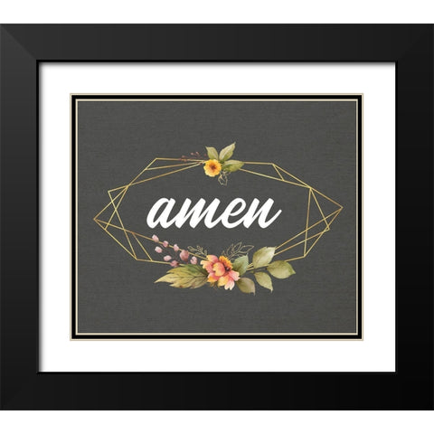 Amen Black Modern Wood Framed Art Print with Double Matting by Wieners, Valerie