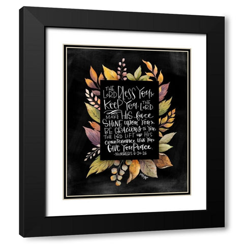 Lord Bless You - Black Black Modern Wood Framed Art Print with Double Matting by Wieners, Valerie