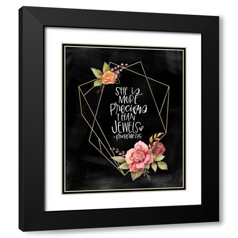 She is More Black Modern Wood Framed Art Print with Double Matting by Wieners, Valerie