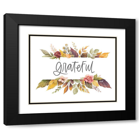 Grateful Black Modern Wood Framed Art Print with Double Matting by Wieners, Valerie