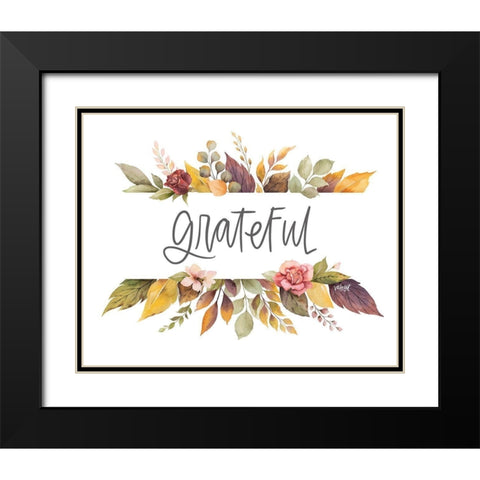 Grateful Black Modern Wood Framed Art Print with Double Matting by Wieners, Valerie