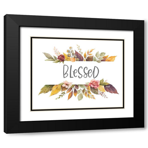 Blessed Black Modern Wood Framed Art Print with Double Matting by Wieners, Valerie
