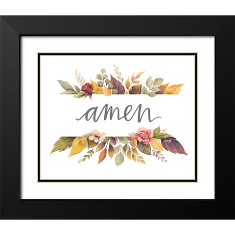 Amen Black Modern Wood Framed Art Print with Double Matting by Wieners, Valerie