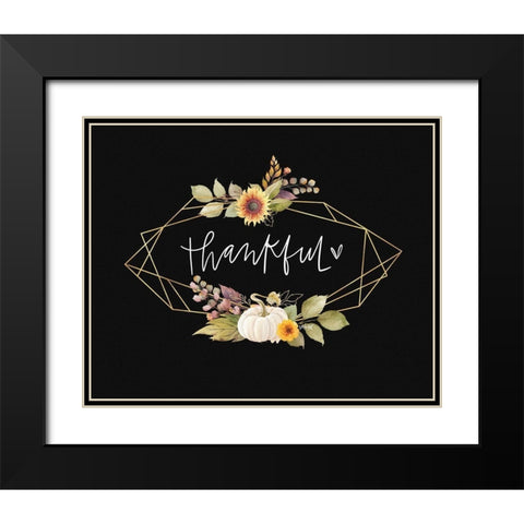 Thankful Black Modern Wood Framed Art Print with Double Matting by Wieners, Valerie