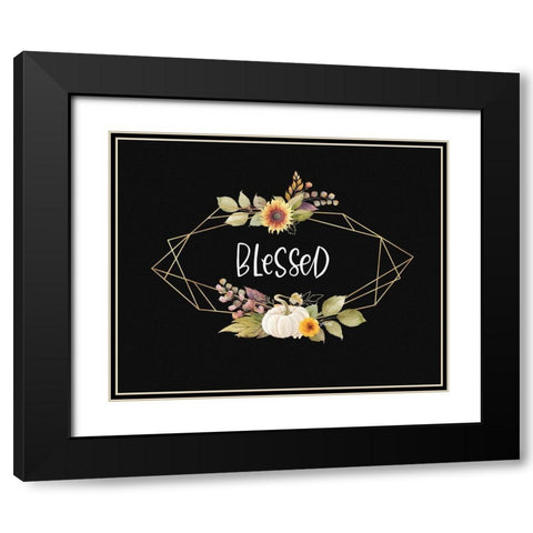 Blessed Black Modern Wood Framed Art Print with Double Matting by Wieners, Valerie