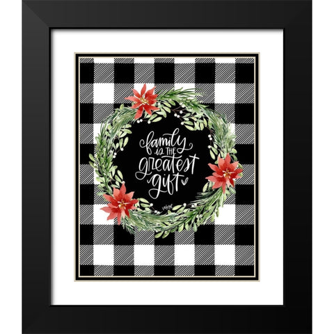 Family Black Modern Wood Framed Art Print with Double Matting by Wieners, Valerie