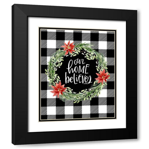 Our Home Black Modern Wood Framed Art Print with Double Matting by Wieners, Valerie