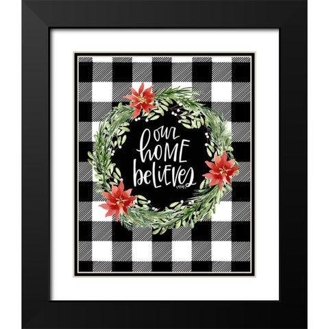 Our Home Black Modern Wood Framed Art Print with Double Matting by Wieners, Valerie