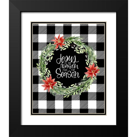 Reason for the Season Black Modern Wood Framed Art Print with Double Matting by Wieners, Valerie