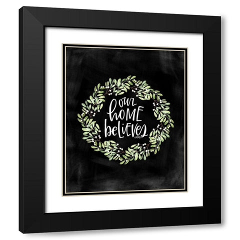 Our Home Black Modern Wood Framed Art Print with Double Matting by Wieners, Valerie