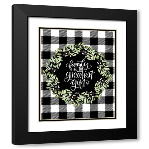 Family  Black Modern Wood Framed Art Print with Double Matting by Wieners, Valerie