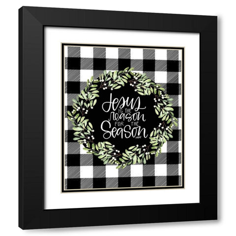 Jesus Buffalo Black Modern Wood Framed Art Print with Double Matting by Wieners, Valerie