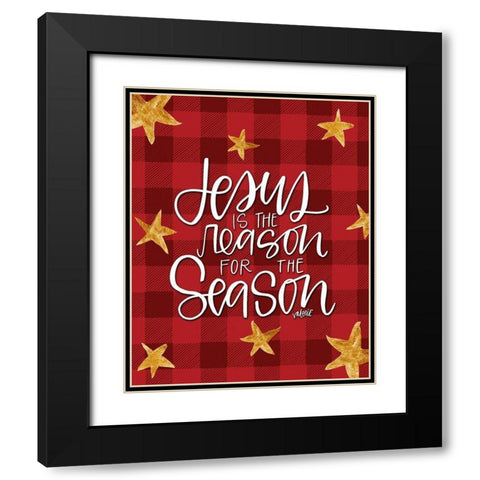 Jesus Buffalo Star Black Modern Wood Framed Art Print with Double Matting by Wieners, Valerie