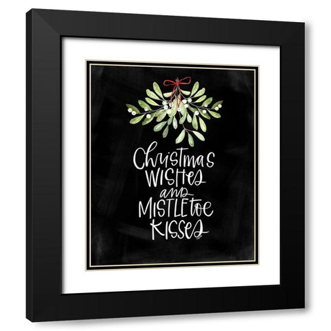 Mistletoe Black Modern Wood Framed Art Print with Double Matting by Wieners, Valerie