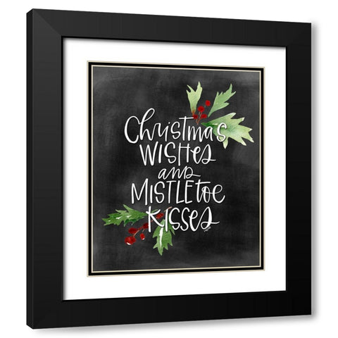 Mistletoe II Black Modern Wood Framed Art Print with Double Matting by Wieners, Valerie