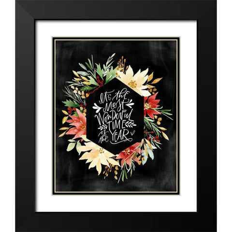 Wonderful Time Black Modern Wood Framed Art Print with Double Matting by Wieners, Valerie