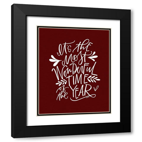 Wonderful Time Black Modern Wood Framed Art Print with Double Matting by Wieners, Valerie