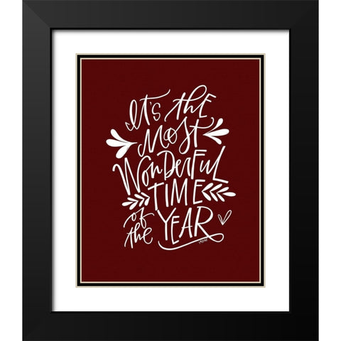 Wonderful Time Black Modern Wood Framed Art Print with Double Matting by Wieners, Valerie