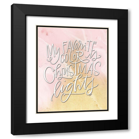 Christmas Lights Black Modern Wood Framed Art Print with Double Matting by Wieners, Valerie