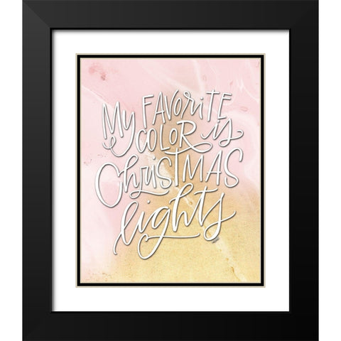 Christmas Lights Black Modern Wood Framed Art Print with Double Matting by Wieners, Valerie