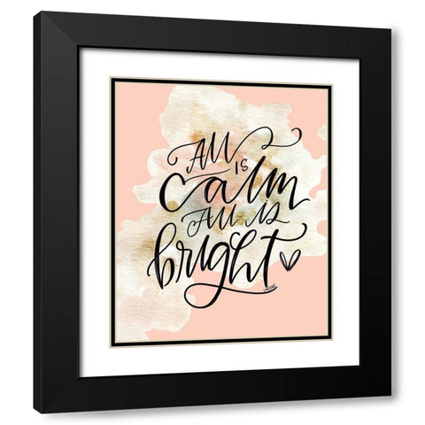 All is Calm Black Modern Wood Framed Art Print with Double Matting by Wieners, Valerie