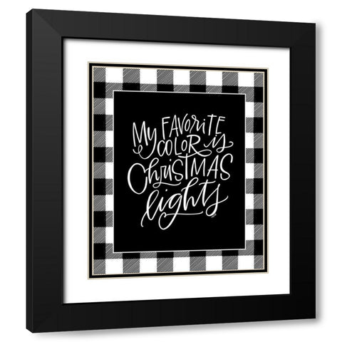 Christmas Lights Black Modern Wood Framed Art Print with Double Matting by Wieners, Valerie