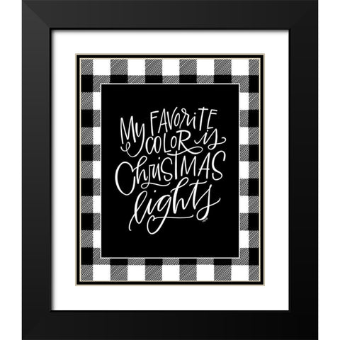 Christmas Lights Black Modern Wood Framed Art Print with Double Matting by Wieners, Valerie