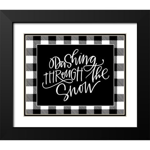 Dashing Black Modern Wood Framed Art Print with Double Matting by Wieners, Valerie