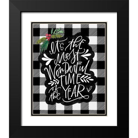 Wonderful Time Black Modern Wood Framed Art Print with Double Matting by Wieners, Valerie