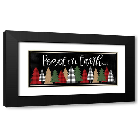 Peace on Earth Black Modern Wood Framed Art Print with Double Matting by Wieners, Valerie