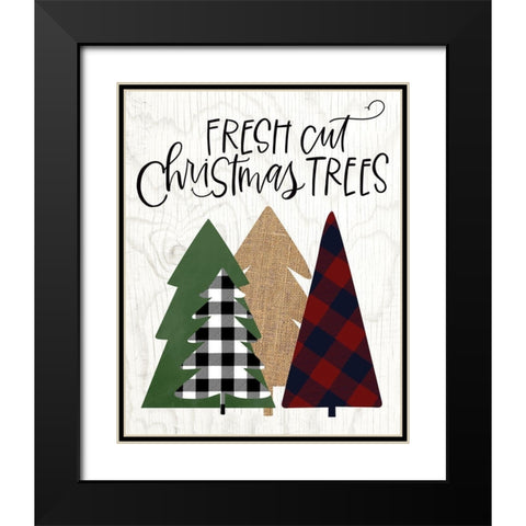 Fresh Cut Trees Black Modern Wood Framed Art Print with Double Matting by Wieners, Valerie