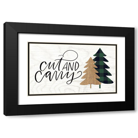 Cut and Carry II Black Modern Wood Framed Art Print with Double Matting by Wieners, Valerie