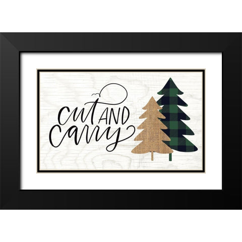 Cut and Carry II Black Modern Wood Framed Art Print with Double Matting by Wieners, Valerie