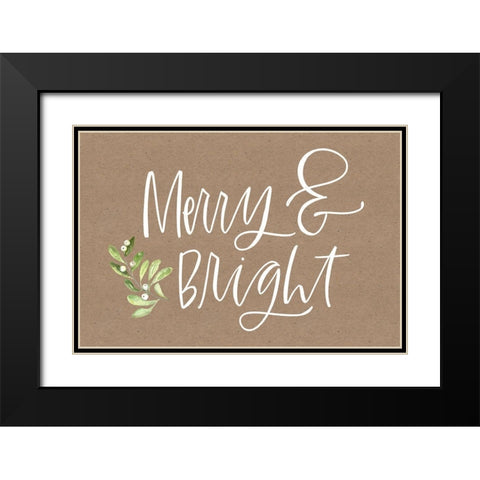 Merry and Bright Black Modern Wood Framed Art Print with Double Matting by Wieners, Valerie