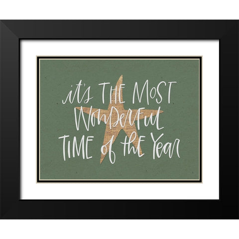 Wonderful Time Black Modern Wood Framed Art Print with Double Matting by Wieners, Valerie