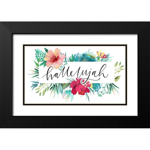 Hallelujah Black Modern Wood Framed Art Print with Double Matting by Wieners, Valerie