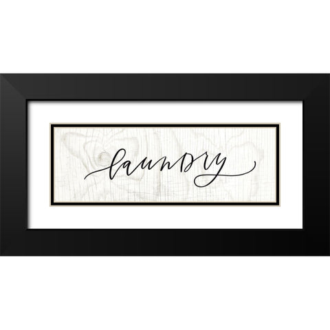 Laundry Black Modern Wood Framed Art Print with Double Matting by Wieners, Valerie