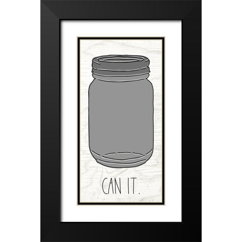 Can It Black Modern Wood Framed Art Print with Double Matting by Wieners, Valerie