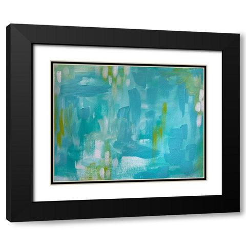 Blue Black Modern Wood Framed Art Print with Double Matting by Wieners, Valerie