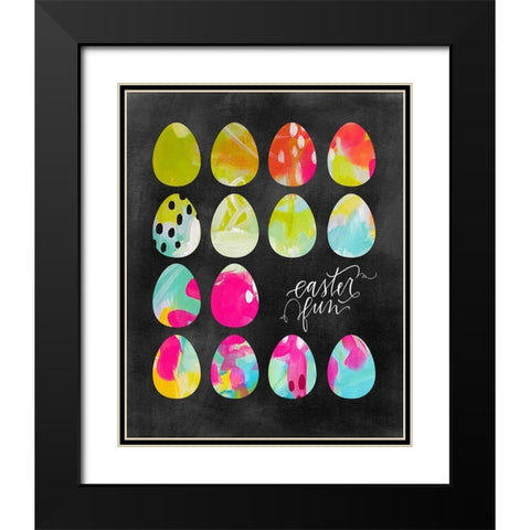 Easter Fun Black Modern Wood Framed Art Print with Double Matting by Wieners, Valerie