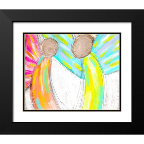 Angels II Black Modern Wood Framed Art Print with Double Matting by Wieners, Valerie