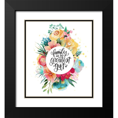 Family Black Modern Wood Framed Art Print with Double Matting by Wieners, Valerie